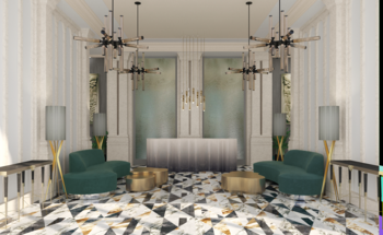 Entrance group Residential complex "Brodsky" Competition project